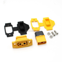 Conectores de Montaje en Panel Amass XT60E-F, Conectores Hembra XT60E-F con Tapas Protectoras contra el Polvo para Baterías RC