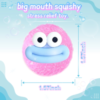 Jouet Squishy Monstre à Grande Bouche en TPR, Coloré et Moelleux, Anti-Stress, Balle à Presser, Fidget Toy Amusant, Cadeau Nouveauté pour Enfants