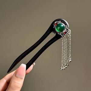 Elegante Horquilla de Madera Estilo Chino para Cheongsam, Adorno para el Cabello con Borla en Forma de U, Pinza Vintage para el Cabello Hanfu, Joyería para el Cabello - Product Image 5