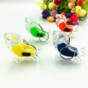 סיטונאי חמוד האריה צורת LED פנס keychain רב פונקצית Keyring לפלוט אור מנורת מיני LED מתנות