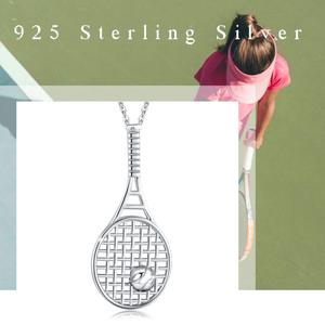 Collana pendente con racchetta per palline da <span class=keywords><strong>Tennis</strong></span> 925 in argento Sterling <span class=keywords><strong>di</strong></span> alta qualità <span class=keywords><strong>gioielli</strong></span> per amanti dello sport - Product Image 6