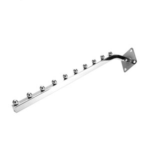 Porte-vêtements mural doré brillant avec 6 crochets ronds <span class=keywords><strong>pour</strong></span> présentation en magasin - Product Image 5