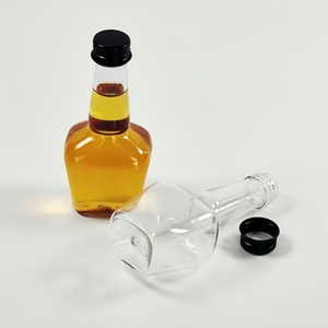Offre Spéciale 50ml Mini bouteille miniature en plastique PET <span class=keywords><strong>alcool</strong></span> boisson liqueur vin whisky avec couvercle en aluminium - Product Image 4