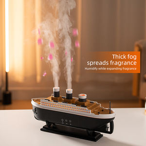 Nave a vapore in plastica intelligente per aromaterapia barca anello di fumo ad ultrasuoni Aroma diffusore nebbia umidificatore d'aria per la casa - Product Image 5