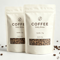 Lomoq Sachet Doypack Personnalisé Mat pour Café Filtré, Emballage Alimentaire avec Fermeture Éclair, Anti-humidité, Valve et Multilingue