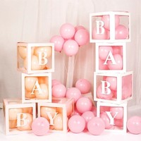 Vente en gros de boîtes transparentes en PVC 30*30*30, boîte à lettres personnalisée, boîte surprise, boîte à ballons transparente pour la décoration de fête