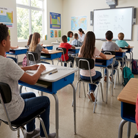 Muebles Escolares al por Mayor de Fábrica Zoshine, Juego de Escritorio y Silla Ajustable para Estudiantes de Primaria y Secundaria con Cajón para Libros
