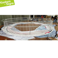 Bannière suspendue au plafond pour stand de salon professionnel, en tissu extensible léger et imperméable, avec cadre en alliage d'aluminium sur mesure