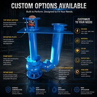Pompa Lumpur Limbah Submersible Vertikal IP68 Tugas Berat Daya Angkat Tinggi Tahan Aus Krom Tinggi Tekanan Tinggi Listrik OEM Sungai