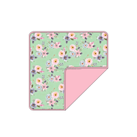Couverture de lit bébé en bambou imprimée avec dos contrastant, options de logo, taille, couleur et motif personnalisables pour la literie de bébé