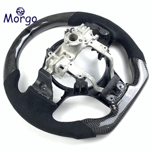 Lenkrad mit flachem Boden Alcanta Leder Carbon Lenkrad für Mitsubishi Lancer EVO X 2008-2015