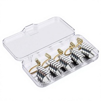 5 UNIDADES/CAJA Soportes de Aluminio Dorados y Plateados para Uñas, para Gel UV y Acrílico, para Extensión de Uñas