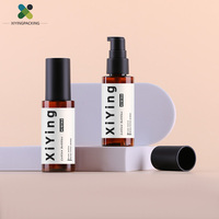 Flacons pompe en plastique ambré vides de 50 ml pour lotion, emballage cosmétique pour soins de la peau, flacon pulvérisateur à fine brume, distributeur, pratique pour les voyages