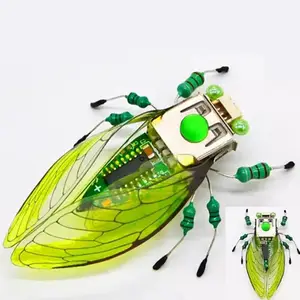 เทคโนโลยีทํามือ สร้างสรรค์ขนาดเล็ก สิ่งประดิษฐ์ขนาดเล็ก วัสดุ DIY การแข่งขันนวัตกรรมของนักเรียน หุ่นยนต์แมลงอิเล็กทรอนิกส์