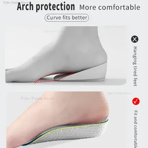 Baskets orthopédiques pour hommes et femmes Semelles intérieures pour augmenter la hauteur Pieds plats Soutien de la voûte plantaire Talon Lift Mousse à mémoire de forme EVA Coussinets de chaussures souples pour - Product Image 3