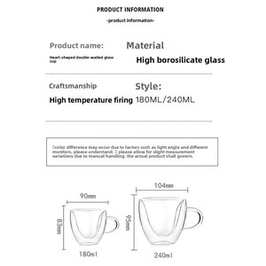 แก้วกาแฟสองชั้นกันความร้อน ดีไซน์มินิมอล สำหรับใช้ในออฟฟิศ บ้าน หรือบาร์ มีสินค้าพร้อมส่งจากโรงงาน ขายส่ง - Product Image 3