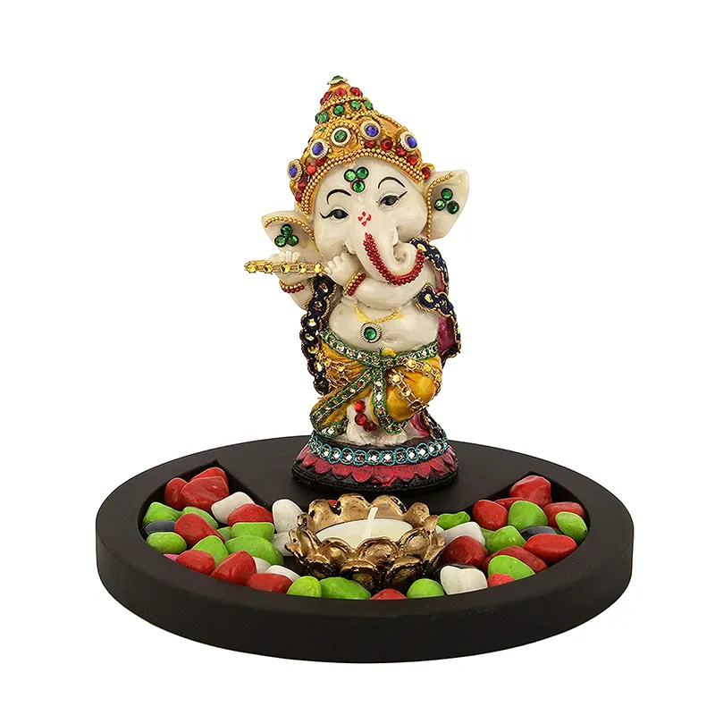 Fabriek Groothandel Huis Decoratieve Feng Shui Aantrekkende Rijkdom Olifant Slurf God Ornamenten Indianse Godheid Ganesha Standbeeld