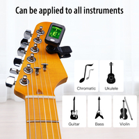 Accordeur de guitare numérique JOYO JT-01, accordeur à pince pour guitare, basse, ukulélé, violon, mandoline, banjo