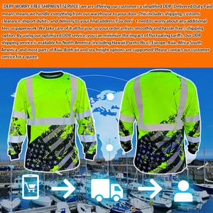 Camiseta de Alta Visibilidad ANSI Clase 3, Protección UV Fluorescente, Mangas Largas Ventiladas, Ropa de Trabajo de Alta Visibilidad, Camisetas de Seguridad - Product Image 2