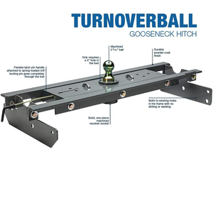 Hitch ambizioso rimorchio Turnoverball collo di cigno GNRK1012 compatibile con 2011 2015 Chevrolet/GMC 2500 e 3500 collo di cigno - Product Image 3