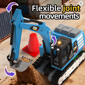 Nouvelle mini-excavatrice RC en alliage JJRC HG4-301, modèle de simulation électrique avec système sonore et lumineux, jouet télécommandé, cadeau - Product Image 4