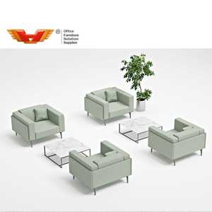 Fabricante edificio de oficinas sala de negociación moderno conjunto de muebles de recepción de oficina sofá de oficina de cuero individual - Product Image 5