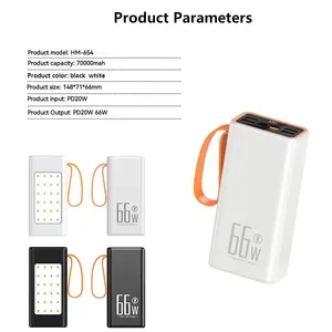 <span class=keywords><strong>Batterie</strong></span> <span class=keywords><strong>externe</strong></span> ultra-rapide PD 20W 66W, <span class=keywords><strong>batterie</strong></span> au lithium, 4 <span class=keywords><strong>USB</strong></span>+PD, prix d'usine, meilleure <span class=keywords><strong>batterie</strong></span> <span class=keywords><strong>externe</strong></span> pour les voyages en plein air - Product Image 6