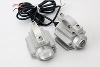 Phare LED Moto 15W Tri-Mode Couleur avec Lentille Projecteur, Feu de Conduite, Antibrouillard, DRL, et Accessoire d'Éclairage Auxiliaire pour Voiture et SUV
