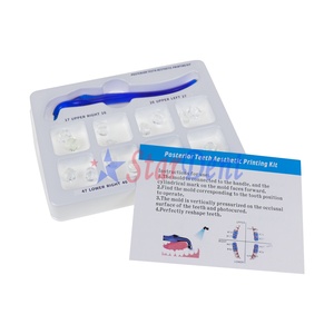 16 pezzi Kit di riparazione temporanea di stampa estetica dentaria dentaria per denti posteriori di ricambio in resina attrezzature per il riempimento dei denti - Product Image 4