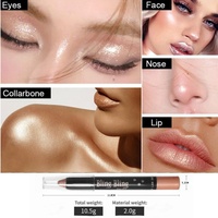 15 warna stik Eyeshadow pensil mutiara awet non-kering pena rias Highlighter pena stik produk rias mata