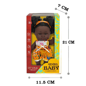 <span class=keywords><strong>2025</strong></span> American Girl 7 Zoll realistische schwarze wieder geborene Silikon puppe Fett Design für Kinder - Product Image 5