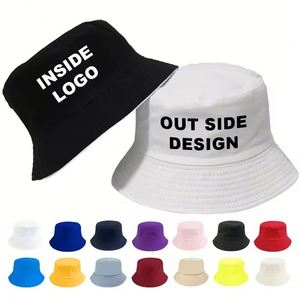 Gorro de Pescador de Algodón Reversible con Logotipo Personalizado, Gorra de Playa para Niños, Mujeres y Hombres - Product Image 2