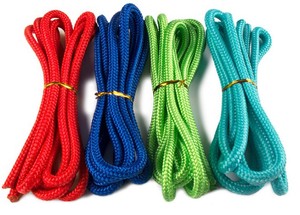 Оптовая продажа, профессиональная нейлоновая веревка для художественной гимнастики 3 м, прыжки для упражнений, фитнеса, танцев, соревнований, радужная веревка - Product Image 5