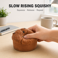 Jouet Squishy Muffin Myrtille à Remontée Lente, Matériau en Mousse Souple Texturée, Anti-Stress, Décoration de Bureau, Cadeau