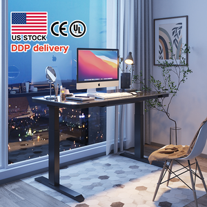 Home Office Computer Desk com gaveta De Vidro <span class=keywords><strong>Tabletop</strong></span> Levantamento Elétrico Inteligente Sit Stand Altura Ajustável Standing Desk - Product Image 1