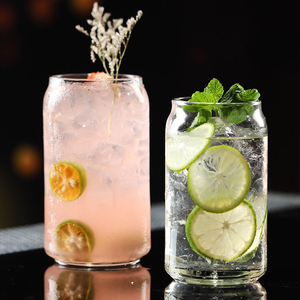 Vaso de Vidrio de 500 ml para Cerveza, Vino, Coca Cola, Jugo y Bebidas, Botella de Vidrio de Borosilicato Alto con Tapa, Pajita y Caja, Venta Caliente de Fábrica - Product Image 1