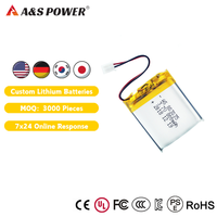 Baterai Lithium Polymer Isi Ulang Berkinerja Baik UL2054/CB/CE/CCC Approved 3.7V 800mAh untuk Detektor Logam