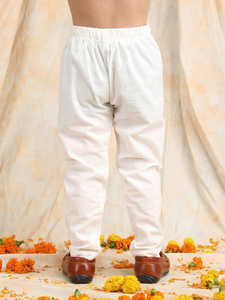 Conjunto de Kurta y Pijama Amarillo Tie Dye para Niños, Ropa Étnica Tradicional para Niños, Traje Festivo para Bodas y Fiestas, Kurta de Algodón Cómodo - Product Image 5