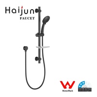Tidjune Mat Noir De Poche Tête De Douche 3-Pulvérisation De Poche Tête De Douche avec Douche Barre Coulissante