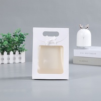 Sac cadeau personnalisé blanc noir ouverture rabat nœud boucle kraft sac d'emballage en papier scellé avec fenêtre transparente