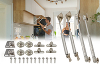 SINGSAM Vérin à gaz pour porte de meuble en fer, amortisseur de porte, support de vérin