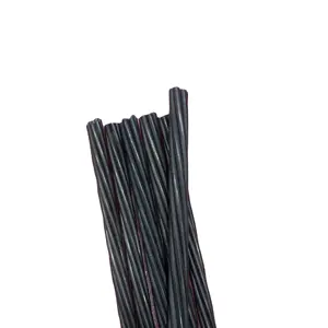 High Carbon Uncoated Construction 1x7 Wire 9.53mm Materials Bridge Railway Pole 7 Wire Prestressed Concrete Steel Strand