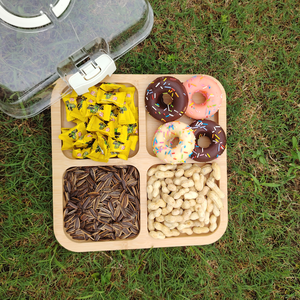 100% Planche à découper à fromage en bambou portable écologique avec couvercles Charcuterie <span class=keywords><strong>Marvel</strong></span> pour l'extérieur et la cuisine - Product Image 6