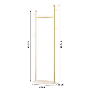 Porte-vêtements sur pied pour chambres, étagère de rangement domestique, rangement simple pour vêtements <span class=keywords><strong>et</strong></span> chapeaux, design marbre, populaire en ligne - Product Image 6