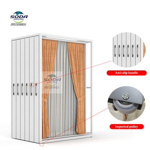Tùy Chỉnh Hiện Đại Trượt Rèm Hiển Thị Kệ Có Thể Gập Lại Có Thể Điều Chỉnh Đứng Cho Vật Liệu Xây Dựng Cửa Hàng Triển Lãm Showroom - Product Image 4