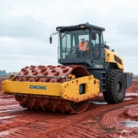 Rouleau vibratoire CNCMC TRS12 de 12 tonnes avec tambour à pattes optionnel pour la compactation des sols humides et cohésifs