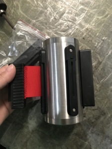 Barriera rimovibile per montaggio a parete con cintura retrattile completa in acciaio inossidabile - Product Image 2
