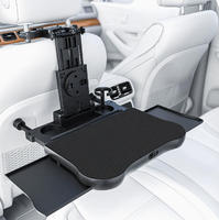 Tablette pliable et reconfigurable en ABS pour la banquette arrière de la voiture, équipée d'un porte-gobelet et d'un support pour téléphone