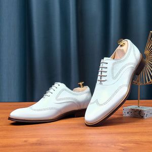 Chaussures pour hommes en cuir véritable de vachette de haute qualité, à semelle épaisse, rehaussantes, habillées et décontractées, pour affaires - Product Image 3
