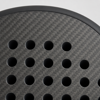 Raquette de padel en carbone Premium 18K à structure visible, niveau tournoi, puissance et contrôle, noire furtive, fabricant de raquettes de padel